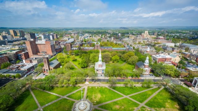 aerial view of new haven