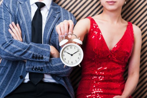 Man and woman speed dating