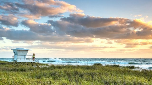 sunset along florida's treasure coast