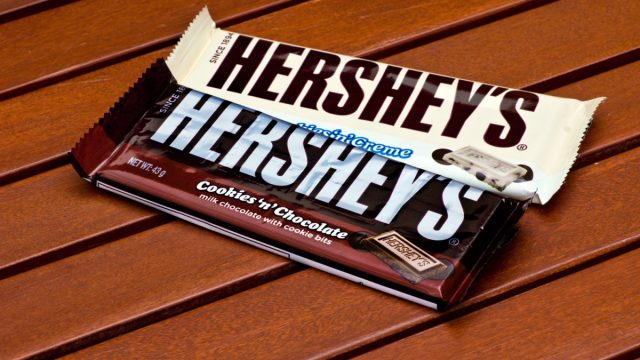 two hershey bars