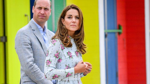 Britain's Prince William and Catherine, Duchess of Cambridge walk on a promenade during their visit to Barry Island, South Wales, as local businesses reopen amid the coronavirus disease (COVID-19) outbreak, Britain August 5, 2020.