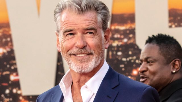 Pierce Brosnan attends The Los Angeles Premiere Of "Once Upon a Time in Hollywood" held at TCL Chinese Theatre in July 2019