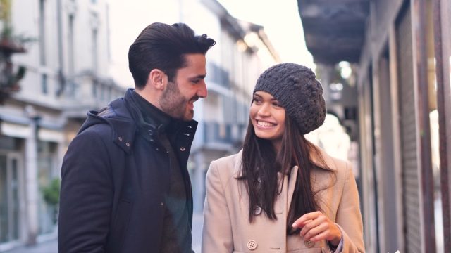 Couple on a first date