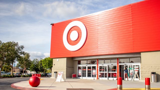 target store front with blue sky