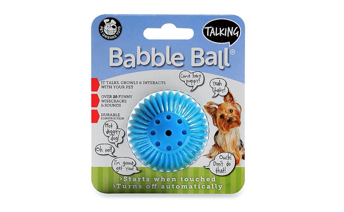 babble ball dog toy