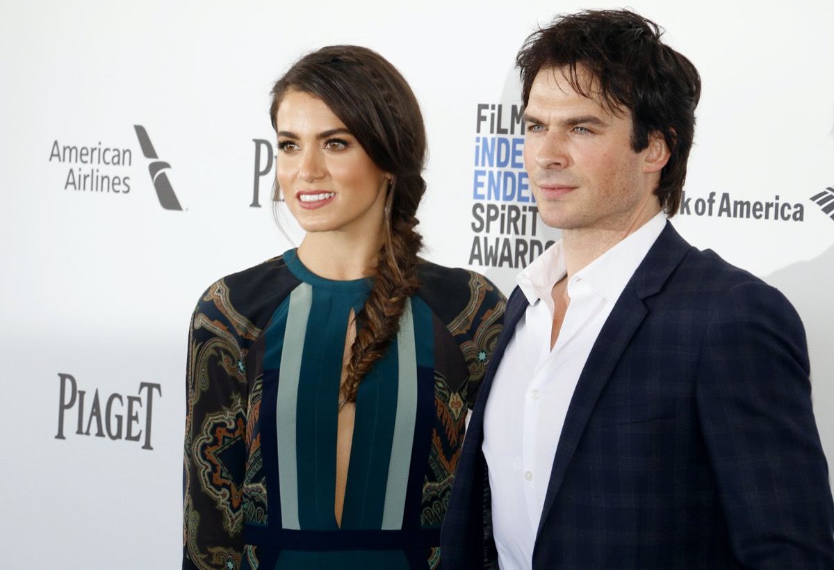 Nikki Reed and Ian Somerhalder at the 2016 Film Independent Spirit Awards