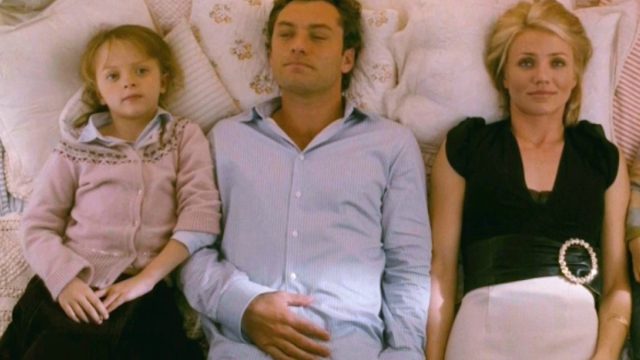 Missy Englefield, Jude Law, and Cameron Diaz in "The Holiday"