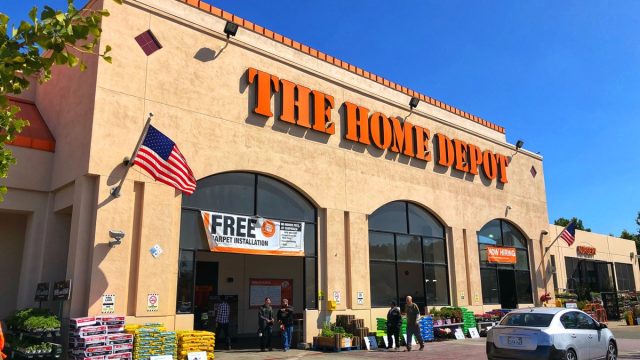 the outside of the Home Depot store in El Cerrito, California