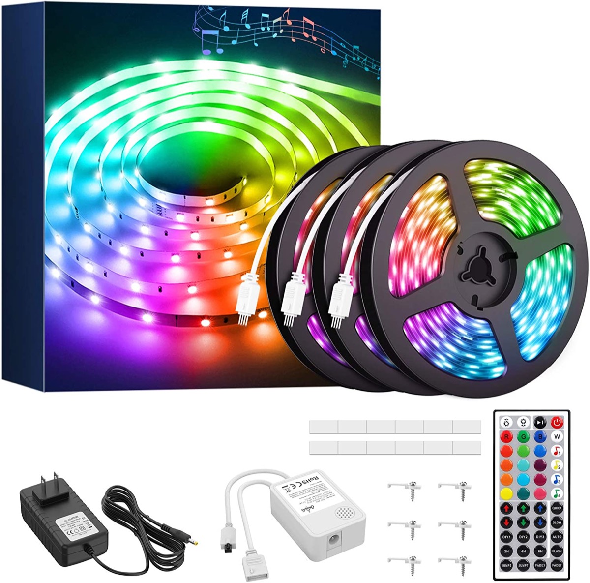 multicolored led string lights