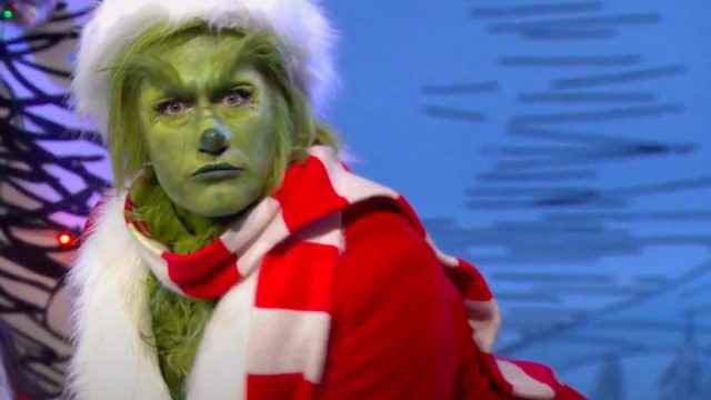 first look at Matthew Morrison playing the grinch in the live tv musical