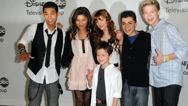 Roshon Fegan, Zendaya, Bella Thorne, Adam Irigoyen, Kenton Duty, and Davis Cleveland at Disney press presentation in 2010