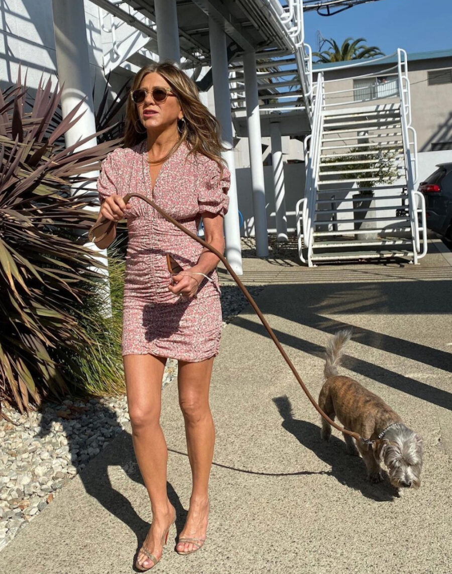 Jennifer Aniston and dog