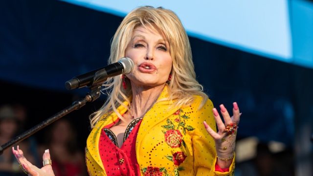 Dolly Parton performing at the Newport Folk Festival in 2019