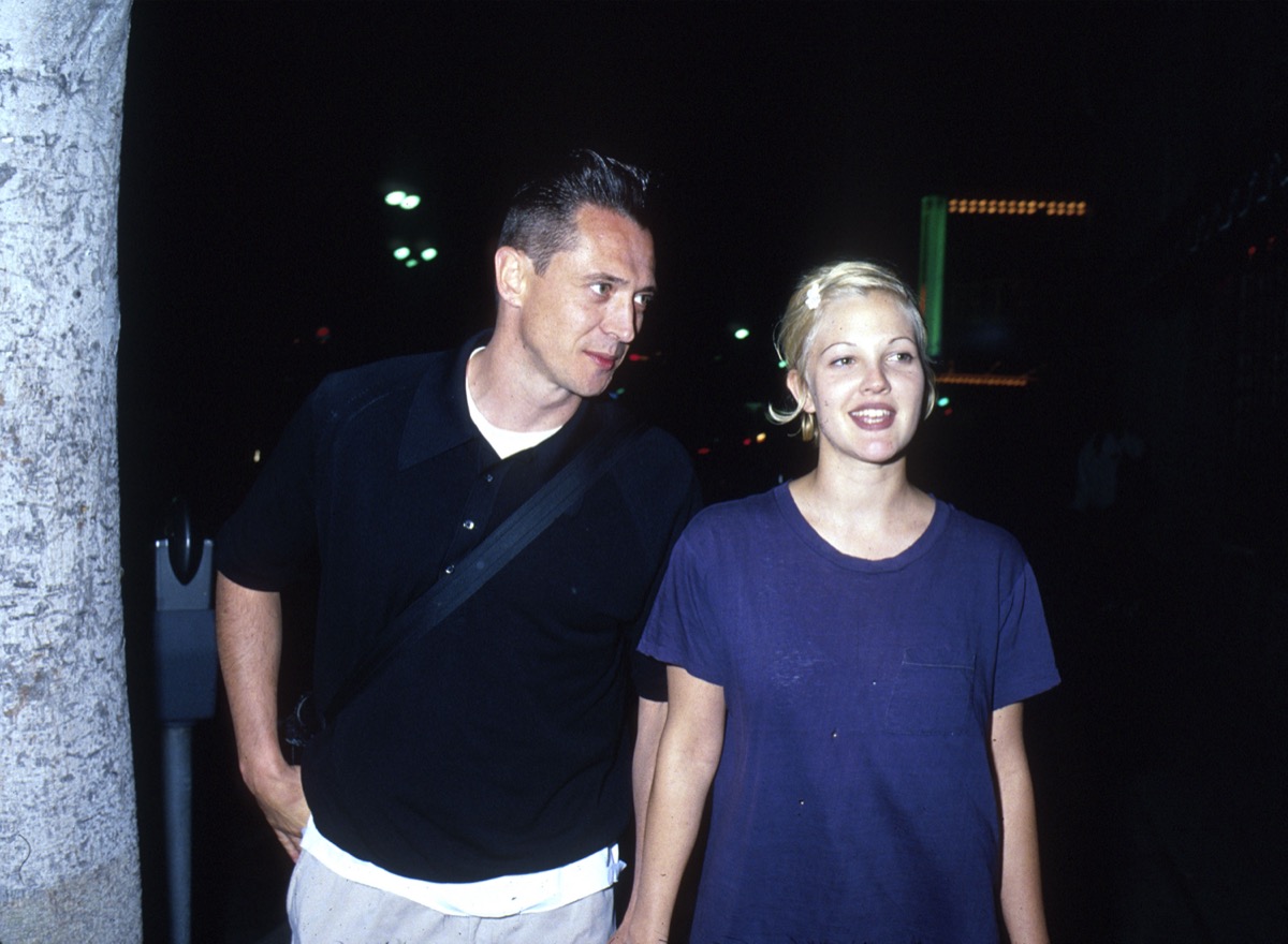 Drew Barrymore and Jeremy Thomas at the premiere of "Bad Girls"