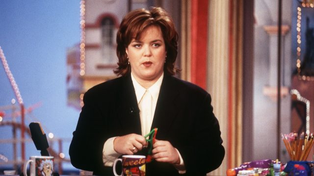 Rosie O'Donnell on her talk show in 1996