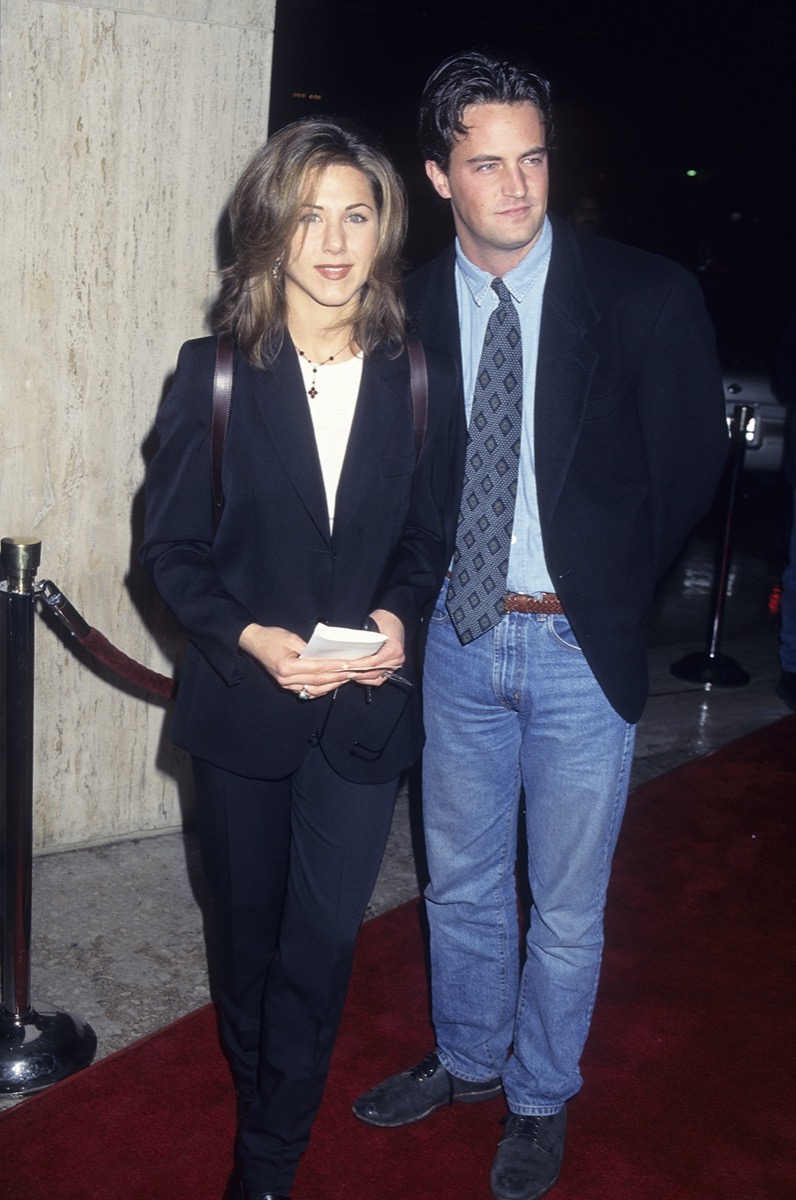 Jennifer Aniston and Matthew Perry at premiere screening of the NBC Original Movie "Serving in Silence: The Margarethe Cammermeyer Story"