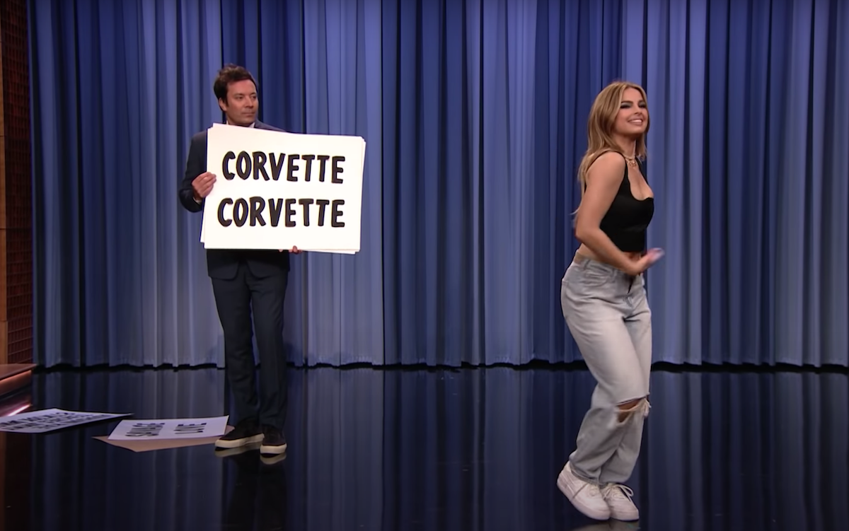 Jimmy Fallon and Addison Rae on "The Tonight Show"