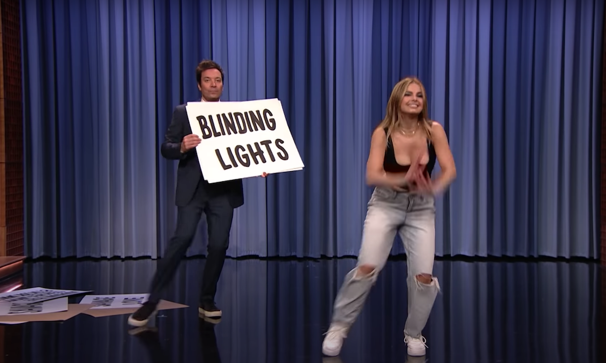 Jimmy Fallon and Addison Rae on "The Tonight Show"