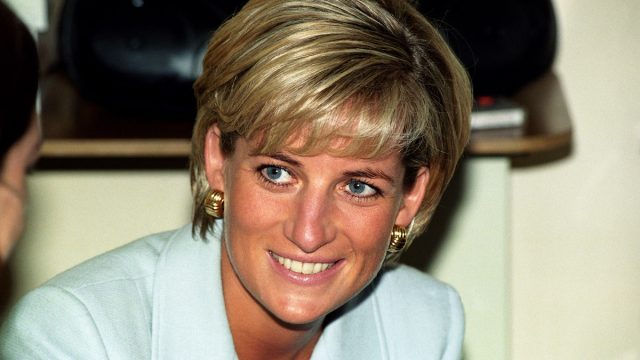 Diana, Princess of Wales, at the Royal Brompton Hospital where she visited Cystic Fibrosis patients.