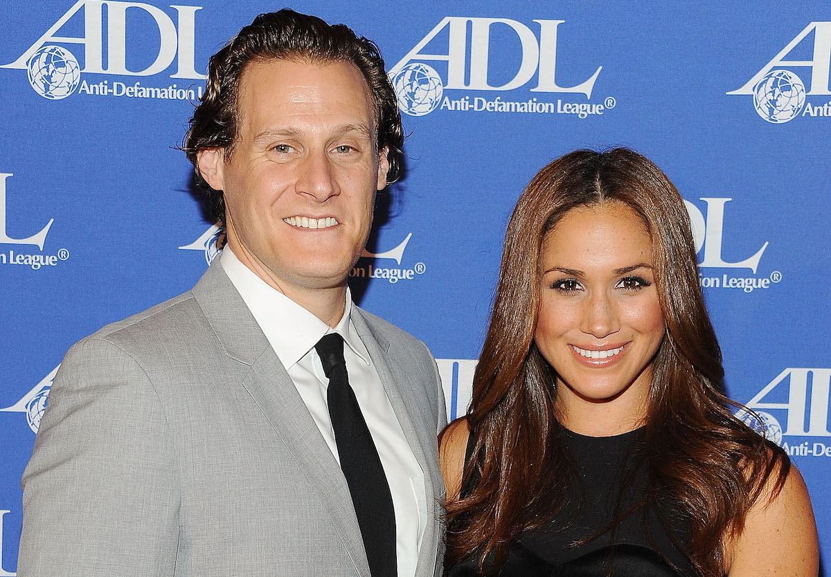 Trevor Engelson and Meghan Markle arrive at the Anti-Defamation League Entertainment Industry Awards Dinner Honoring Ryan Kavanaugh at The Beverly Hilton hotel on October 11, 2011 in Beverly Hills, California.