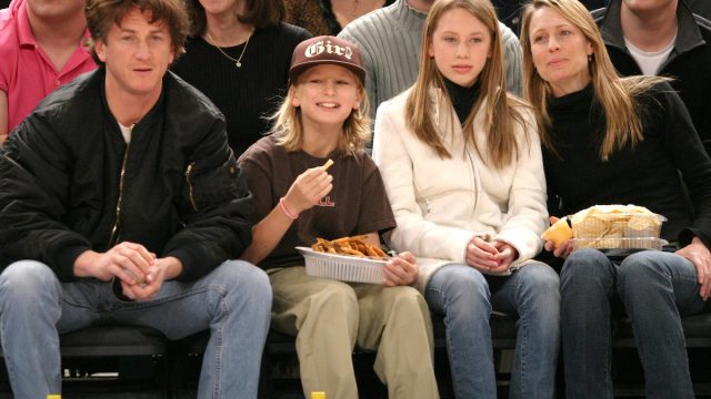 Sean Penn, Hopper Jack Penn, Dylan Frances Penn and Robin Wright