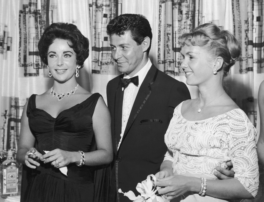 Elizabeth Taylor, Eddie Fisher, and Debbie Reynolds in Las Vegas in 1958