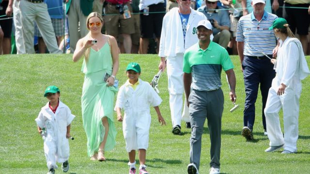 Tiger Woods with his kids