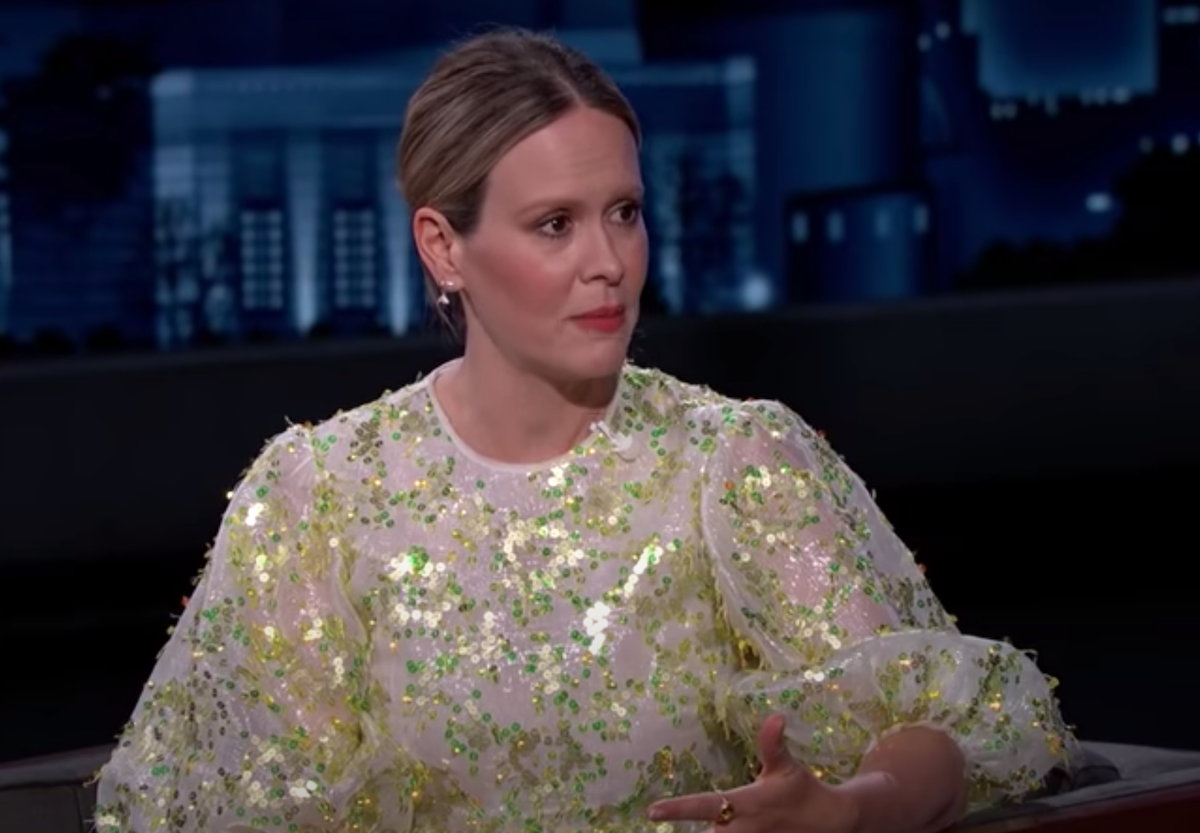 Sarah Paulson on "Jimmy Kimmel Live!" in June 2021