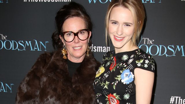 Kate Spade and Rachel Brosnahan on February 8, 2016 in New York City.