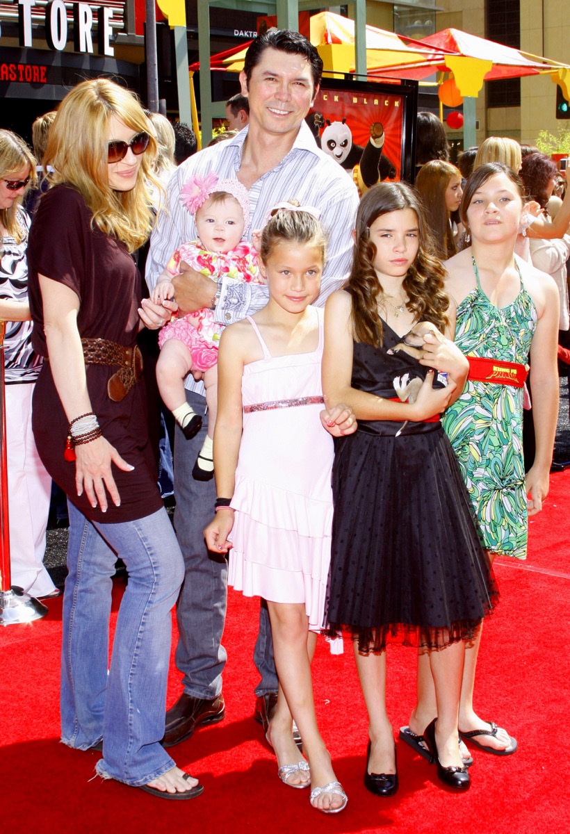 Lou Diamond Phillips, wife Yvonne, kids Lili, Grace and Indigo attend the Los Angeles Premiere of "Kung Fu Panda" held at the Grauman's Chinese Theater in Hollywood, United States on June 1, 2008.