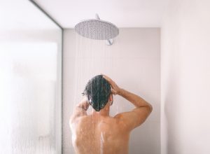 Man taking a shower