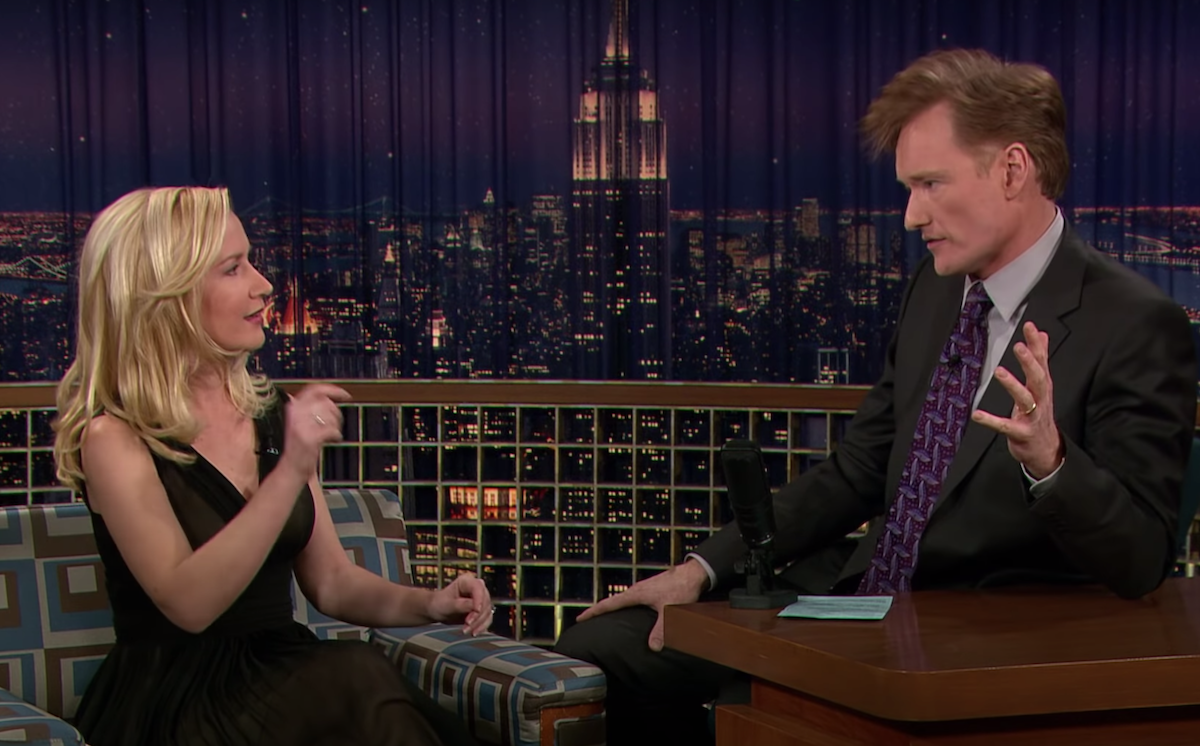 Angela Kinsey on "Late Night with Conan O'Brien" in 2006