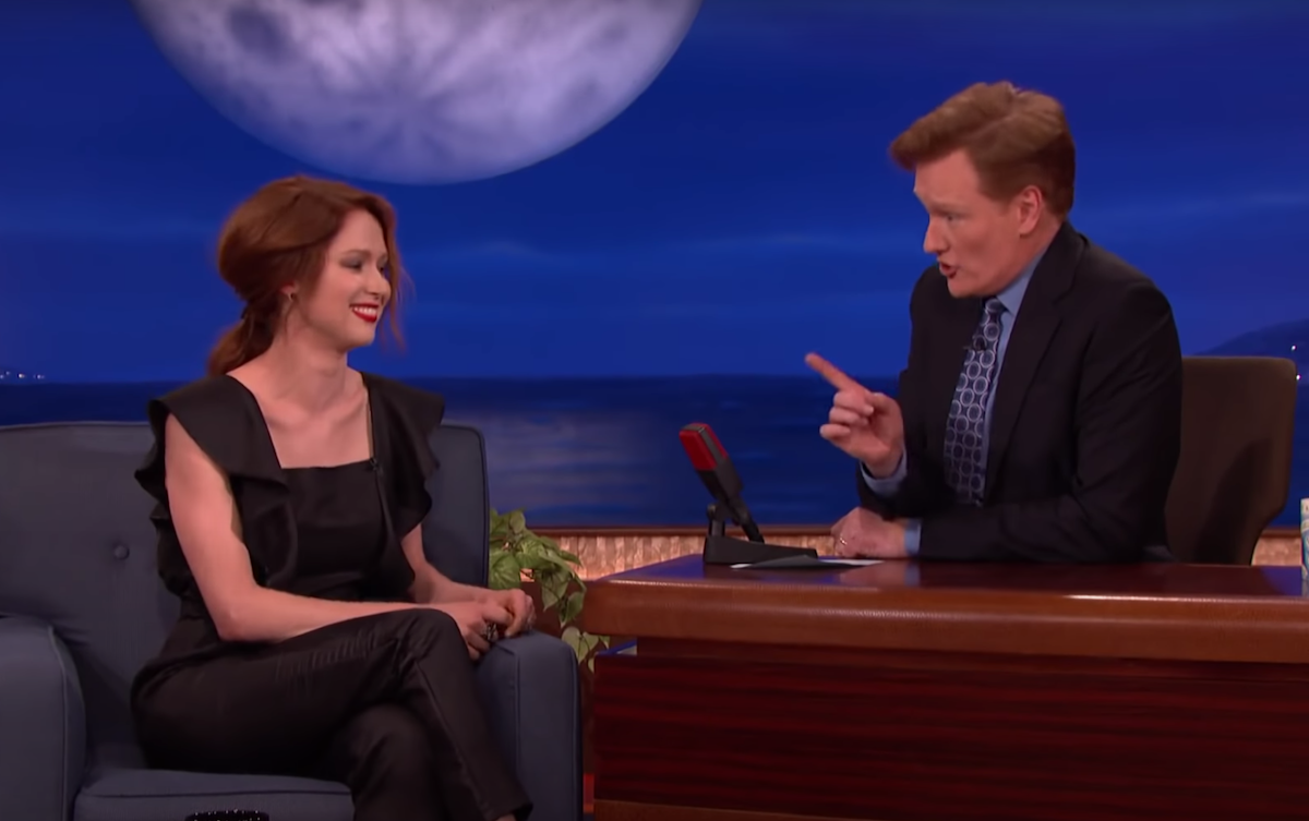 Ellie Kemper on "Conan" in 2015