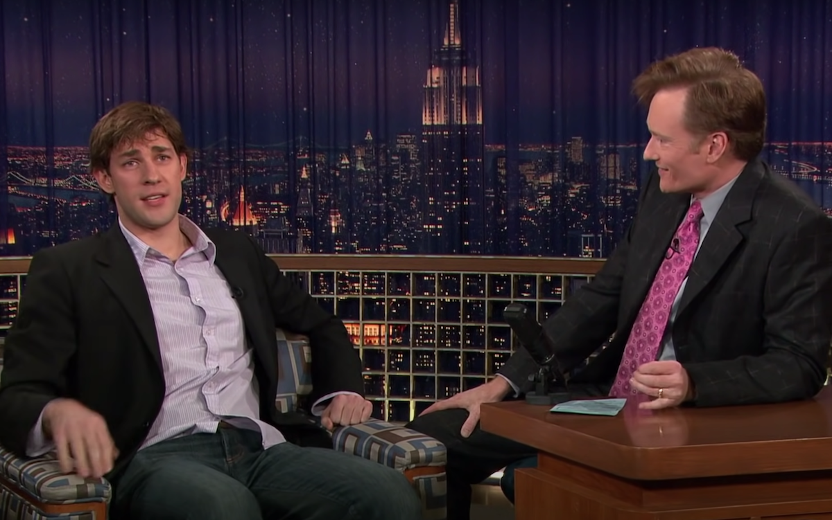 John Krasinski on "Late Night with Conan O'Brien" in 2005