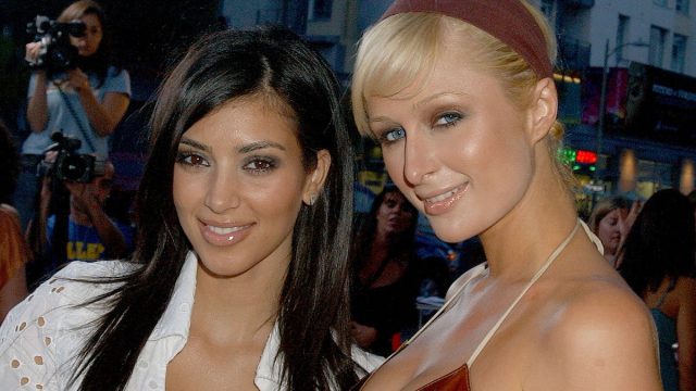 Kim Kardashian and Paris Hilton at the premiere of "Entourage" in 2006