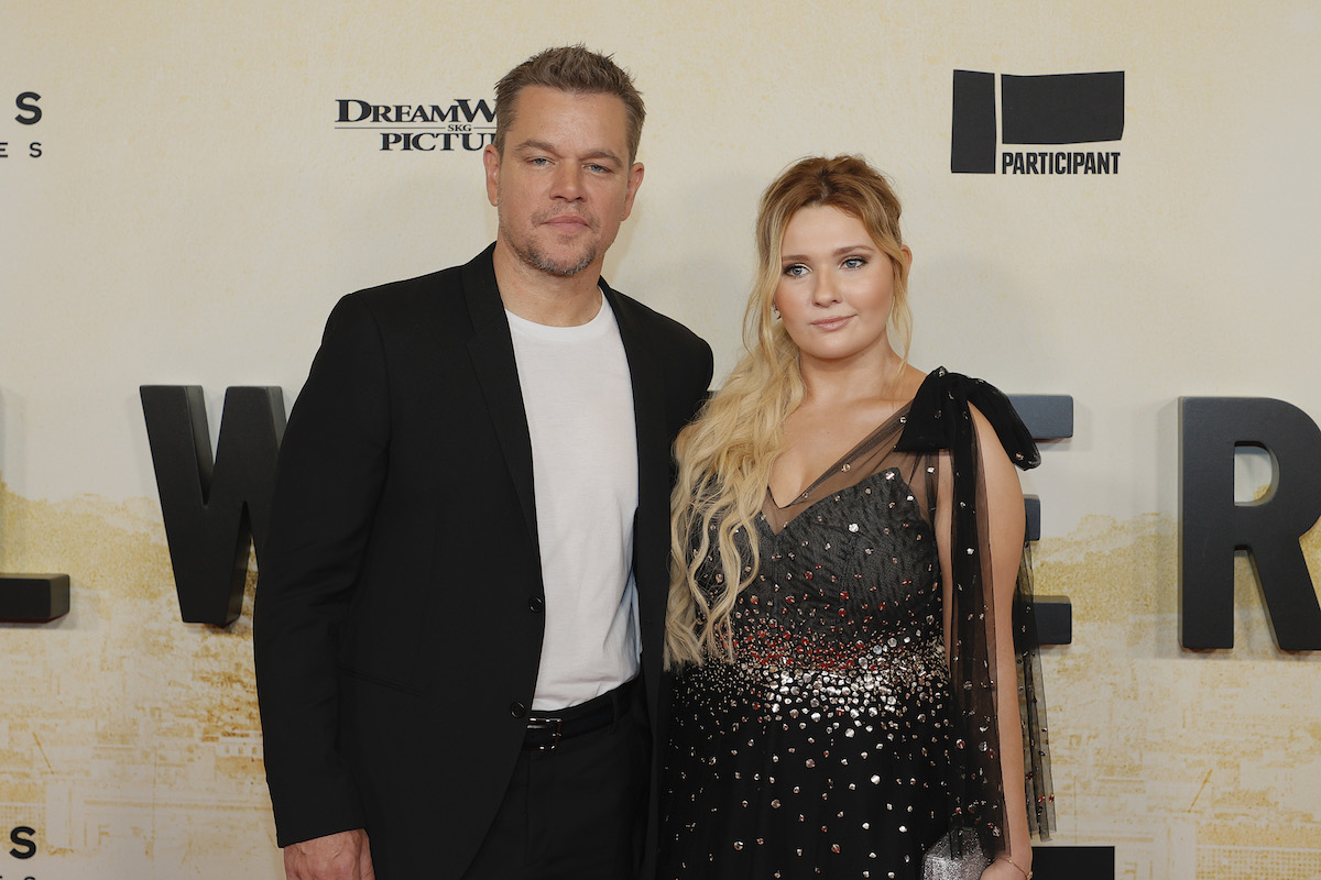 Matt Damon and Abigail Breslin at the New York premiere of "Stillwater" on July 26, 2021
