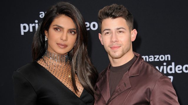 Priyanka Chopra and Nick Jonas at the premiere of "Chasing Happiness" in 2019