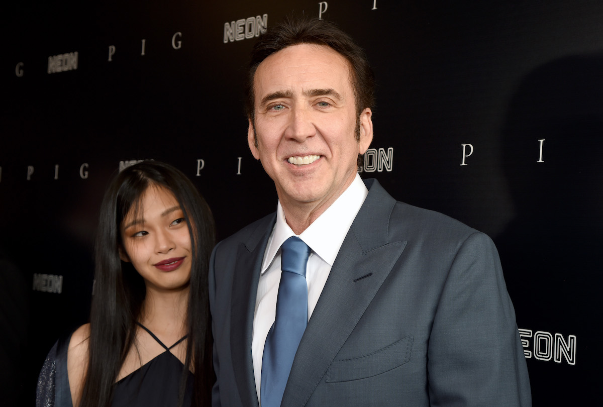 Riko Shibata and Nicolas Cage at the premiere of "Pig" in July 2021