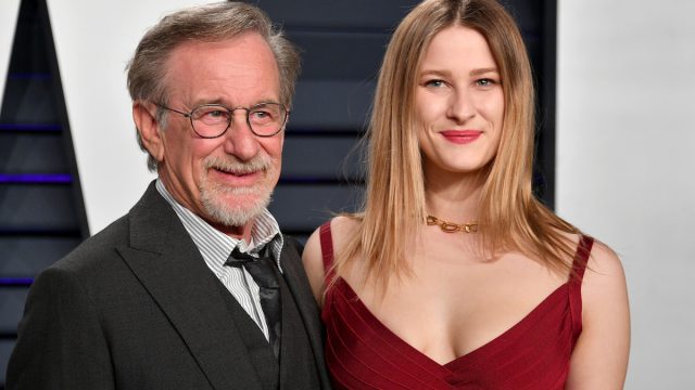 Steven Spielberg and Destry Allyn Spielberg at the 2019 Vanity Fair Oscar Party