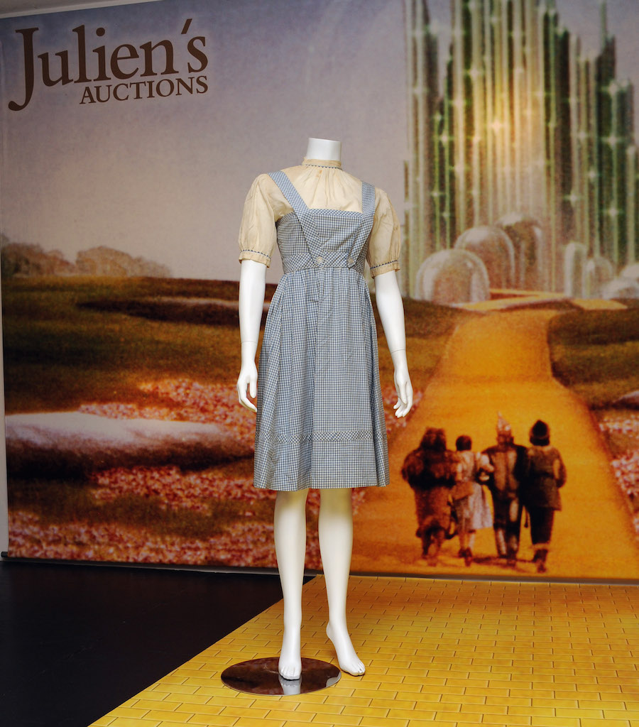 A dress from "The Wizard of Oz" at Julien's Auctions Gallery in 2012
