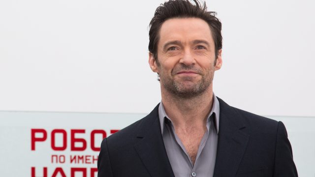 Hugh Jackman at a photocall for "Chappie" in Moscow in 2015