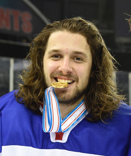 Liam Stewart following the Ice Hockey Division 1B World Championship in 2017
