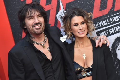 Tommy Lee and Brittany Furlan at the premiere of "The Dirt" in 2019