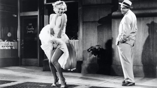 Marilyn Monroe and Tom Ewell on the set of Seven Year Itch
