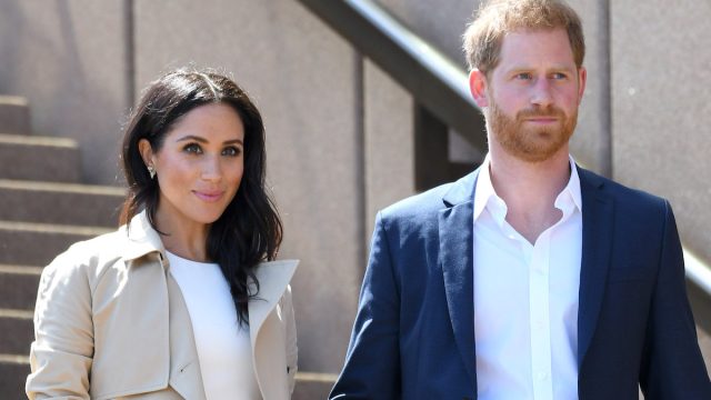 Prince Harry, Duke of Sussex and Meghan, Duchess of Sussex meet members of the public outside the Sydney Opera House on October 16, 2018 in Sydney, Australia.