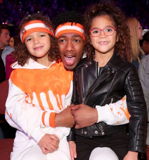 Nick Cannon, Moroccan Cannon, and Monroe Cannon in 2018