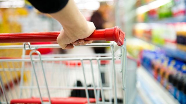 Closeup,Of,Woman,With,Shopping,Cart.
