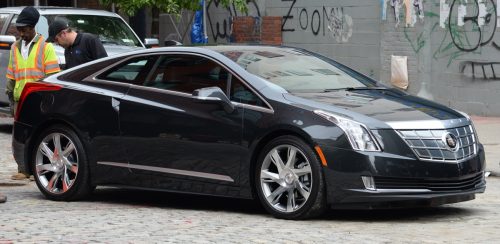 a 2016 black Cadillac ELR car outside