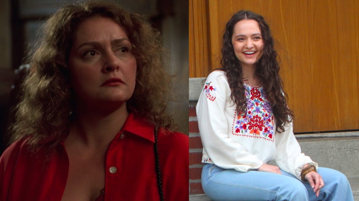 Aida Turturro in The Sopranos and Alexandra Intrator in The Many Saints of Newark