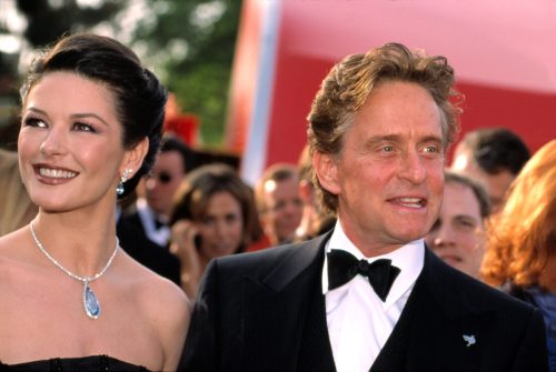 Catherine Zeta-Jones and Michael Douglas at the 2001 Oscars